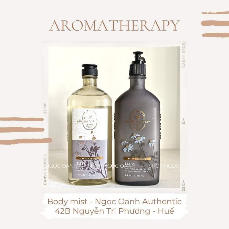 [Đủ mùi] Sữa tắm, lotion thư giãn (Aroma) Bath & Body Works (Auth)