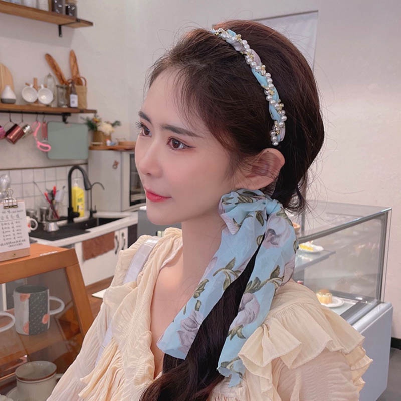 Băng Đô Vải Lụa Họa Tiết Hoa Thời Trang Cho Nữ