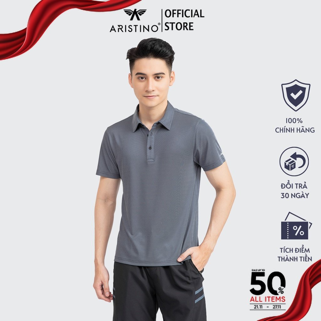 Áo polo nam ARISTINO chống bám bụi, chống nhăn, hạn chế thấm nước, độ bền cao - APS029S1