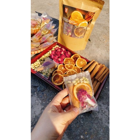 Trà cam quế( hoa nhài,hoa hồng,cam ,quế) túi 10gói.