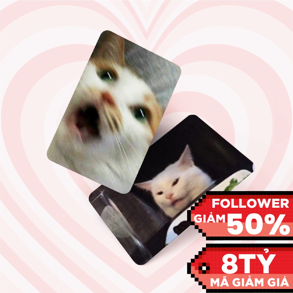 STICKER SKIN THẺ ATM MEMES CON MÈO - Decal dán Thẻ ATM, debit, thẻ từ, thẻ chung cư, bảo vệ thẻ