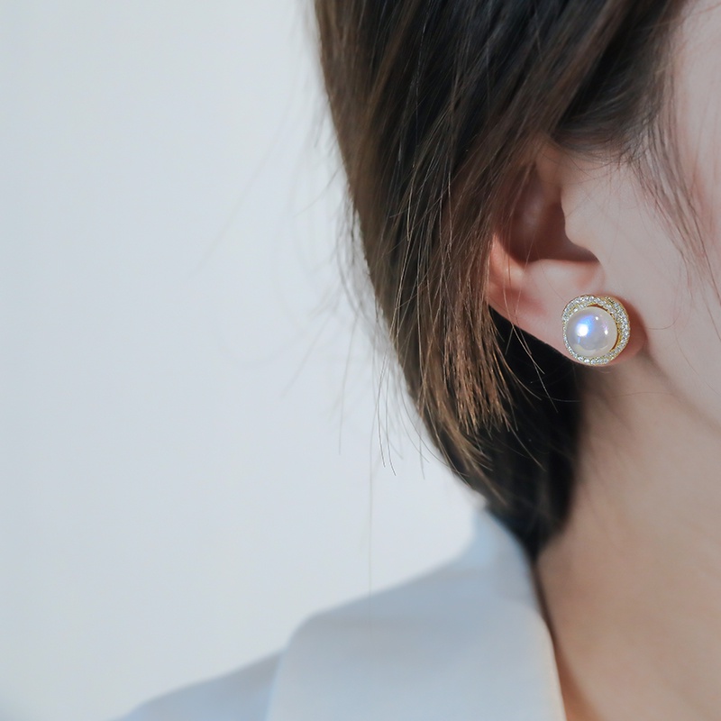 [Jiudolan] Khuyên Tai Đính Ngọc Trai Đơn Giản Sang Trọng Không Cần Xỏ Lỗ Tai
