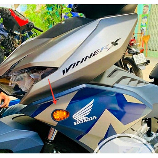 Đèn xi nhan Hidu led con bọ con rùa màu vàng cam cho xe Winner X trước sau exciter 150 Vario MSX CBR moto PKL