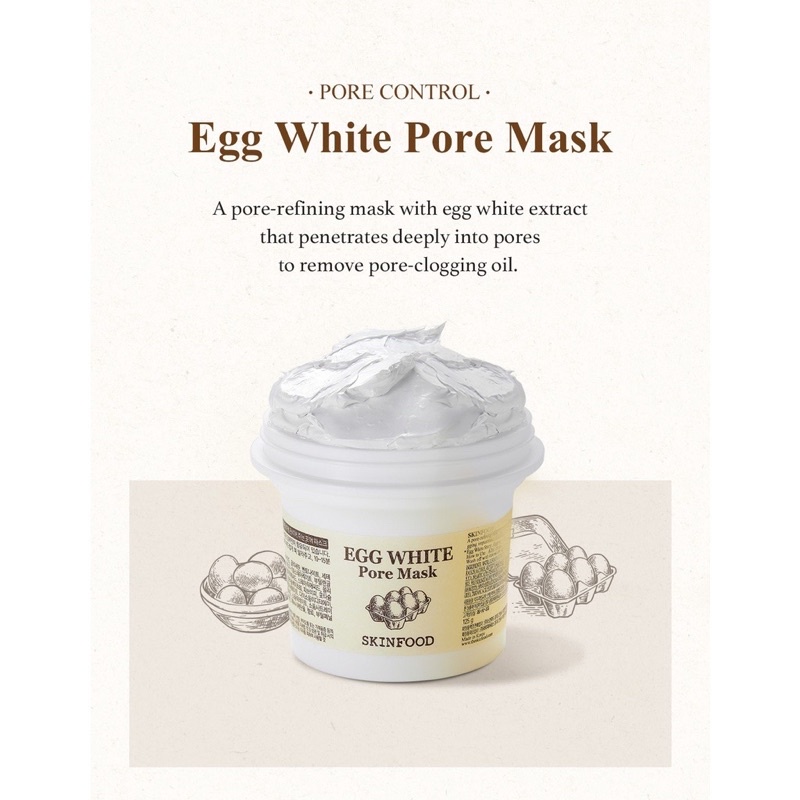 Mặt nạ trứng SKINFOOD EGG WHITE PORE MASK