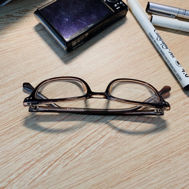 Pass gọng kính ánh đỏ dâu new unisex