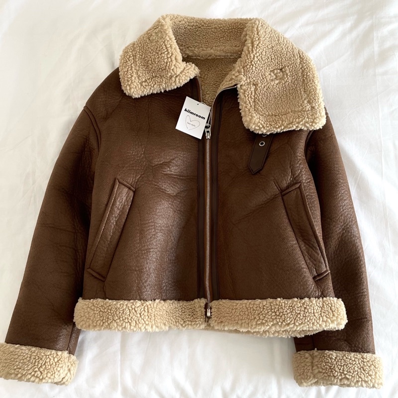 Áo khoác mustang da lộn lót lông (Ảnh thật shop tự chụp, có clip) | BigBuy360 - bigbuy360.vn