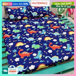 Ga Trải Giường 1m2x1m9,1m4x2m,1m5x2m,1m6x2m,khủng long xanh
