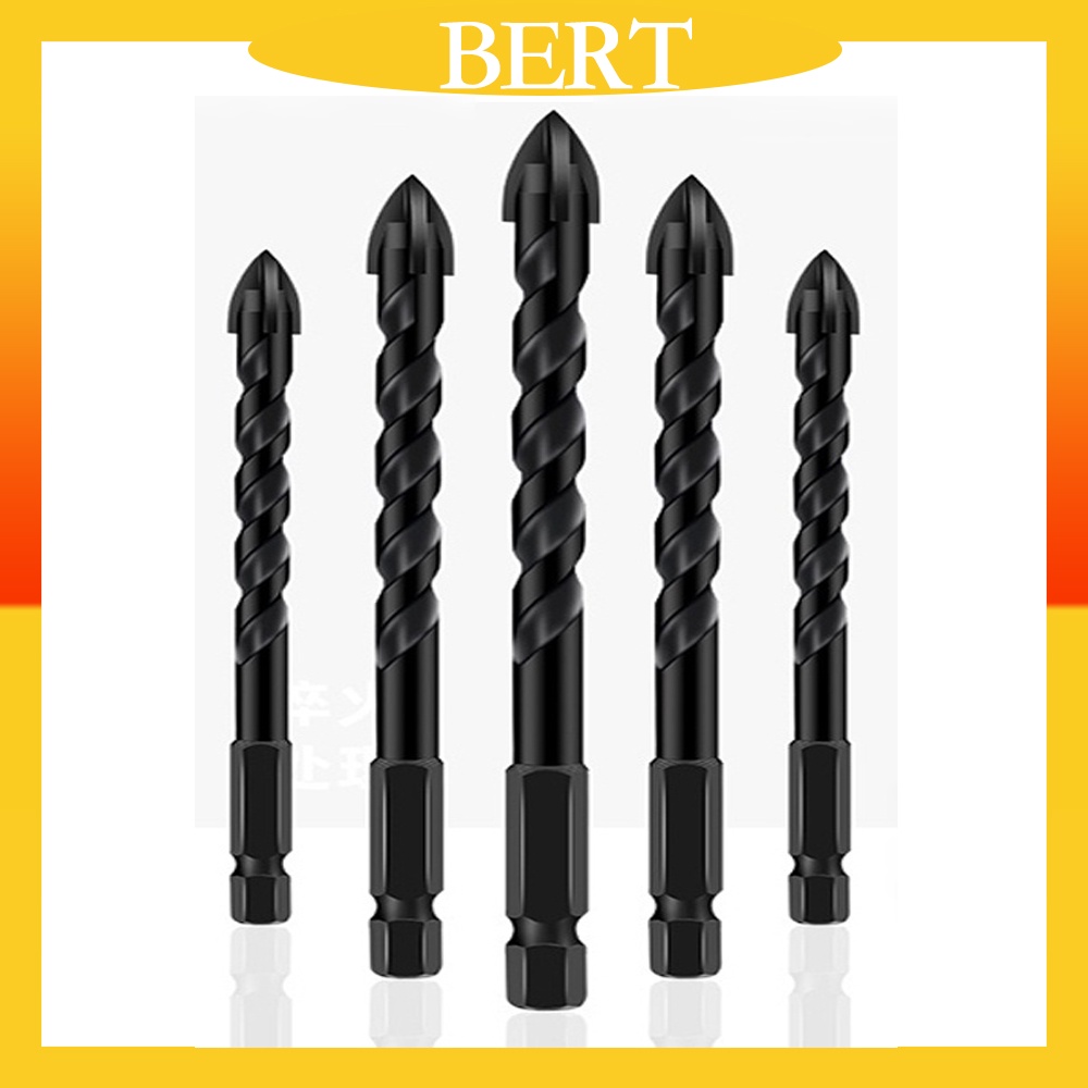 BERT 🇻🇳 ｜ Bộ mũi khoan 7 cái 1/4 "(6,35mm)Mũi khoan bộ mũi khoan Hex Shank xi măng cacbua đầu chữ thập bộ mũi khoan