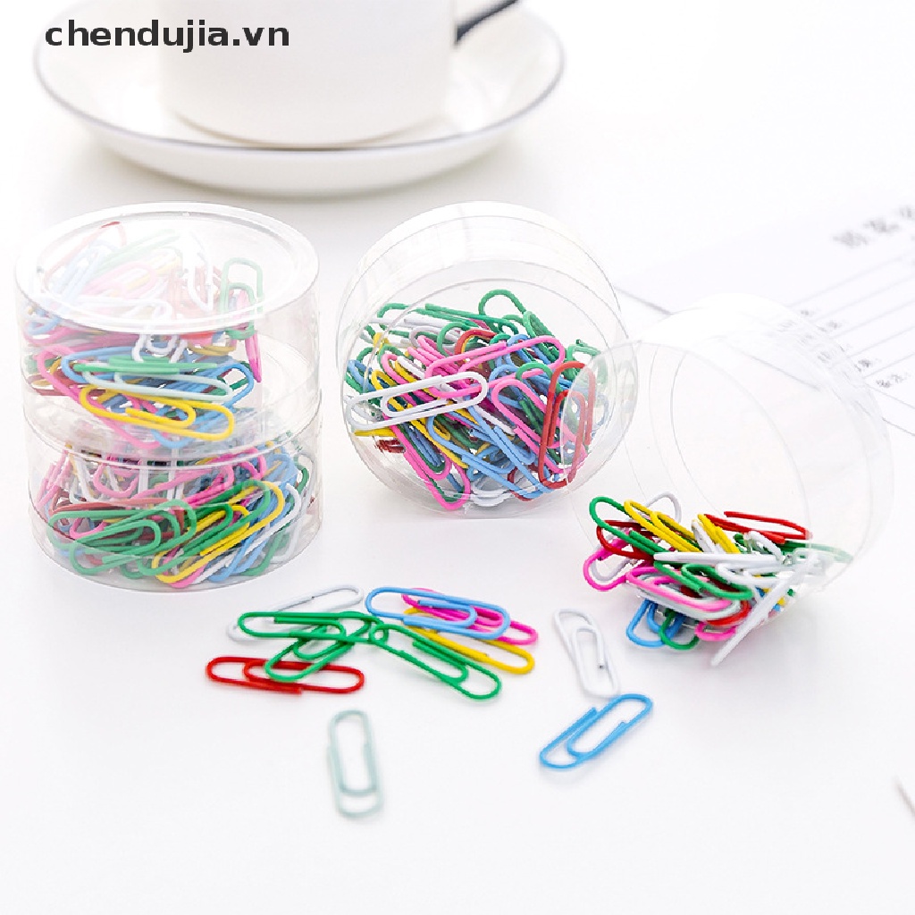 Set 50 Kẹp Giấy Ghi Chú Bằng Kim Loại Nhiều Màu Sắc