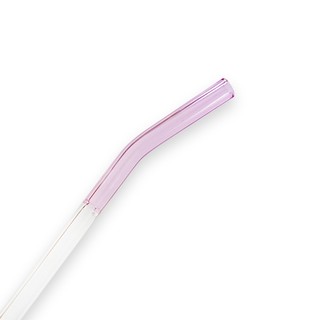 Ống hút thuỷ tinh 2 màu 20cm  đường kính 8mm loại dày