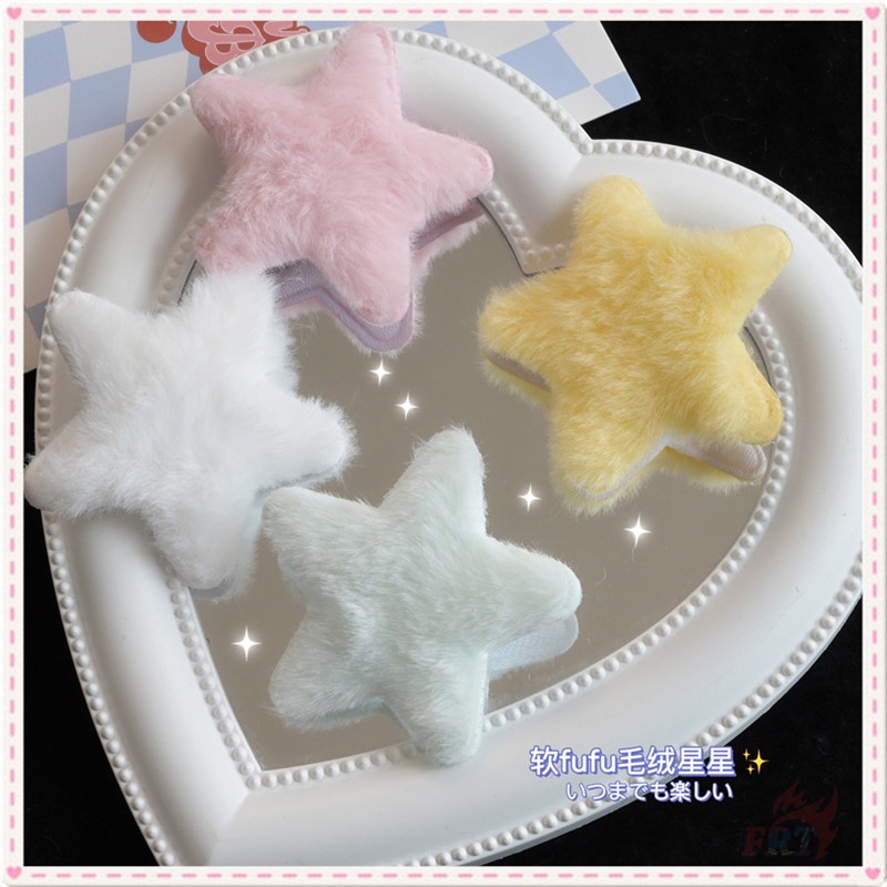 ☀ Ngôi Sao Lông Nhung - Kẹp Tóc Mềm Ngọt Ngào ☀ 1 Kẹp Tóc Hoạt Hình Dễ Thương