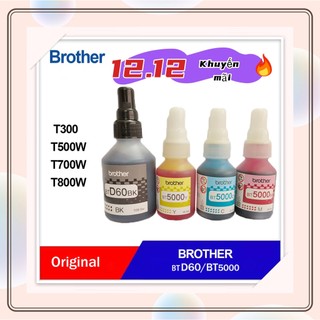  Combo 4 hộp mực in phun màu dùng cho máy in Brother T320 T520W T720W T820W T920W T4000 T4500DW - BTD60 BT5000 