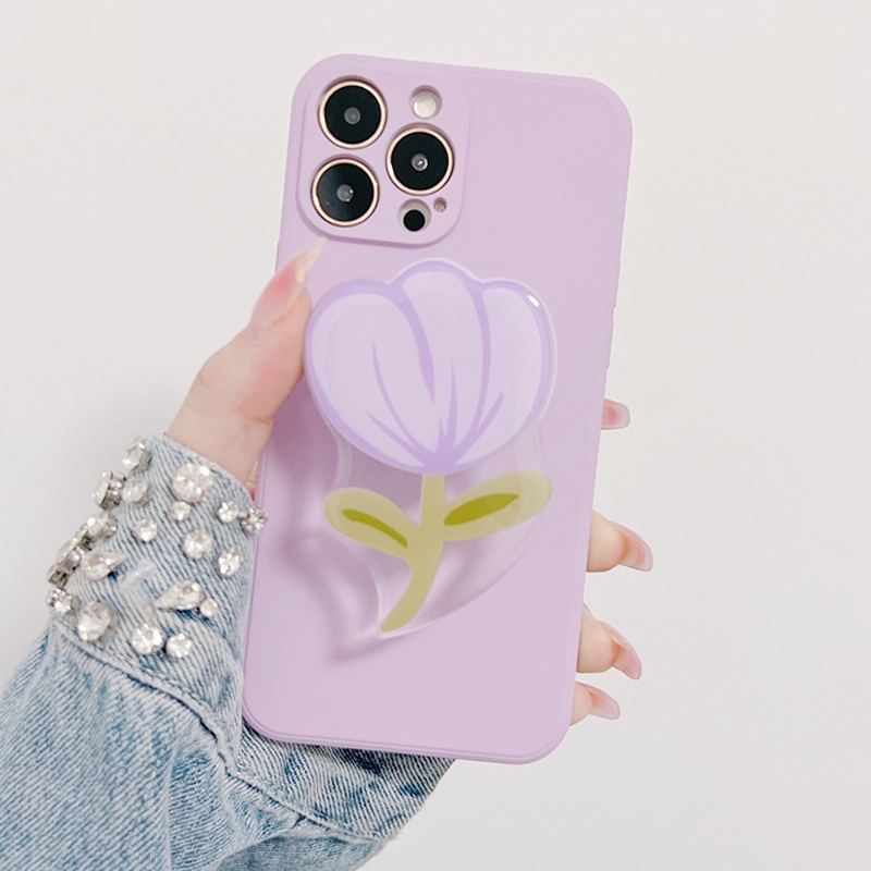 Ốp Điện Thoại Dẻo Họa Tiết Hoa Kèm Giá Đỡ Đứng Hình Vuông Sang Trọng Cho Oppo A8 A31 A52 A72 A92 A32 A33 A53 A15 A15S A35 A16 A16S A54S A16K A36 A55 A57 A17 A54 A97 A94 A76 A96 A74 A95 2020 A59 A59S F1S A71 A83 A3S A12E A7 A5S A12 A12S A91 A73 A93 A74 A95