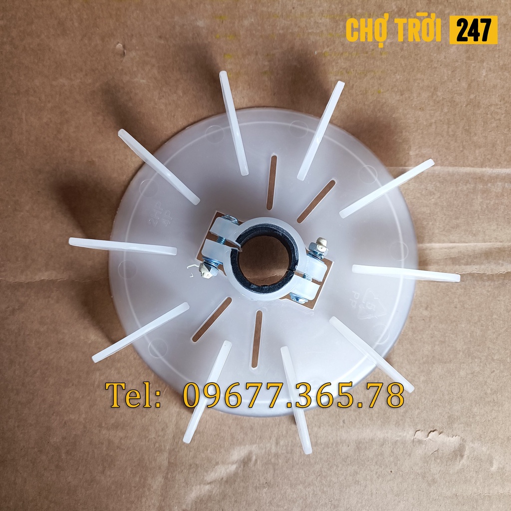 Cánh quạt làm mát động cơ YT90-4P. Kích thước đường kính lỗ trục 22mm, đường kính ngoài 160mm