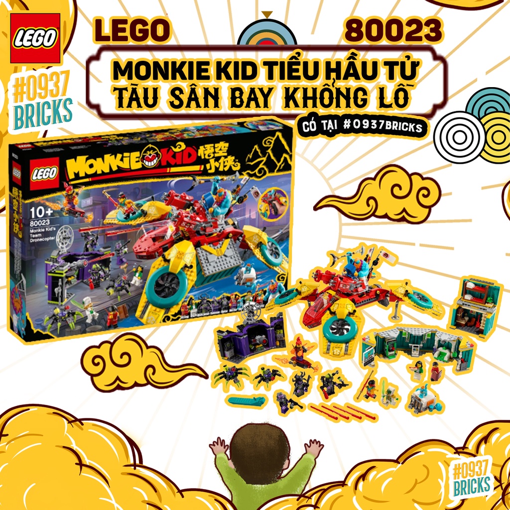 [HOT] 80023 LEGO MONKIE KID CHIÊN CƠ KHỔNG LỒ CỦA ĐÔII TIỂU HẦU 0937Bricks