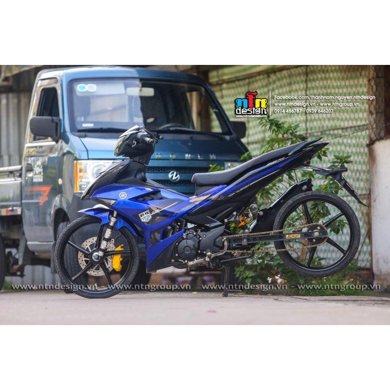 TEM RỜI mẫu Y15ZR 2022 cho Exciter 150 xanh Gp - đen - tem cao cấp không bay màu