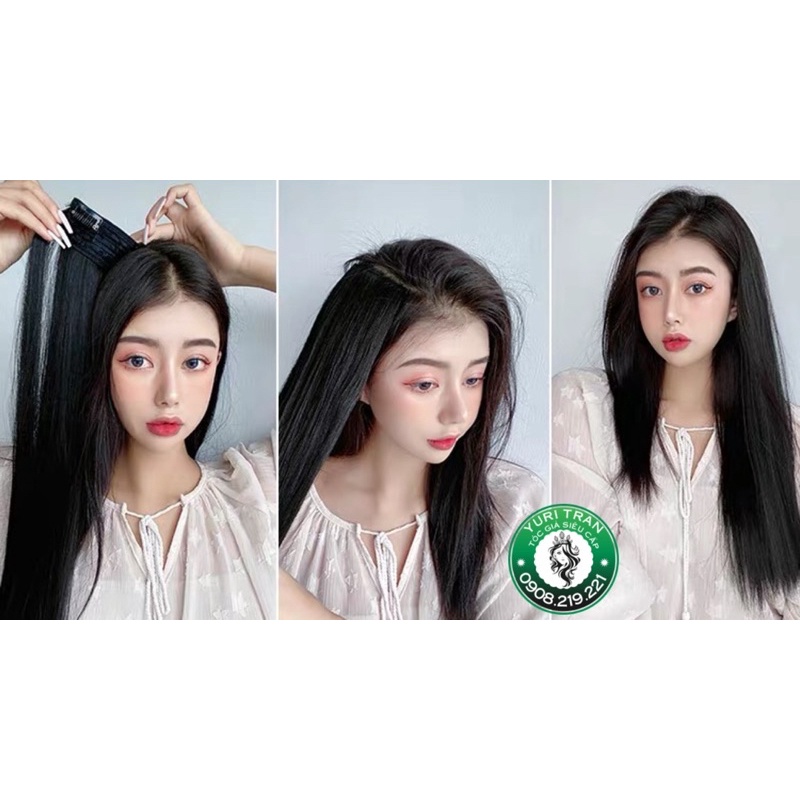 Combo Cao Cấp 3 dãy kẹp 2 phím, dày dặn, dễ dùng, chịu nhiệt như tóc thật.  mịn mượt như tóc thật