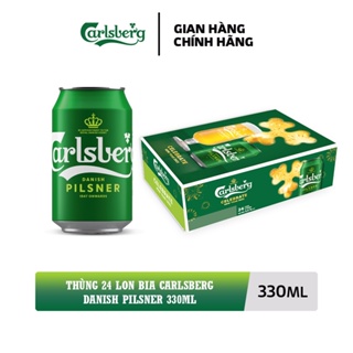 Thùng 24 lon bia Carlsberg Danish Pilsner 330ml