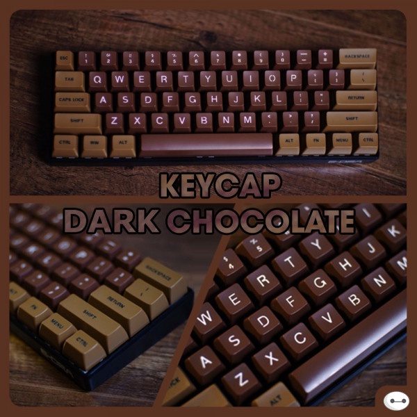 Bộ Keycap SA Profile Dark Chocolate / Milk Chocolate ABS Double Shot 108 Phím