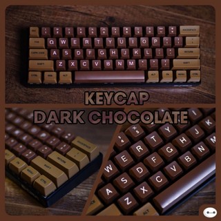 Bộ keycap sa profile dark chocolate / milk chocolate abs double shot 108 phím