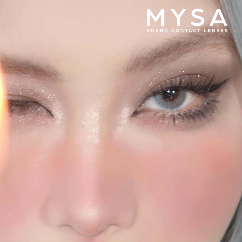 Kính Áp Tròng Màu Xám Tây Sáng Không Viền Có Độ Cận Từ 0-6 Diop