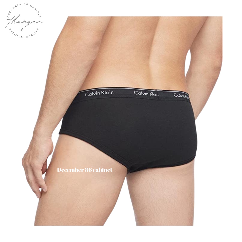 Quần lót nam Calvin Klein Cotton Classic Fit 6-Pack Hip Brief - Black