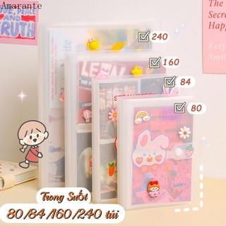 Album Ảnh 80/84/160/240 3inch 6inch Chất liệu PP Nhiều Ngăn Tập sách thẻ mờ trong suốt