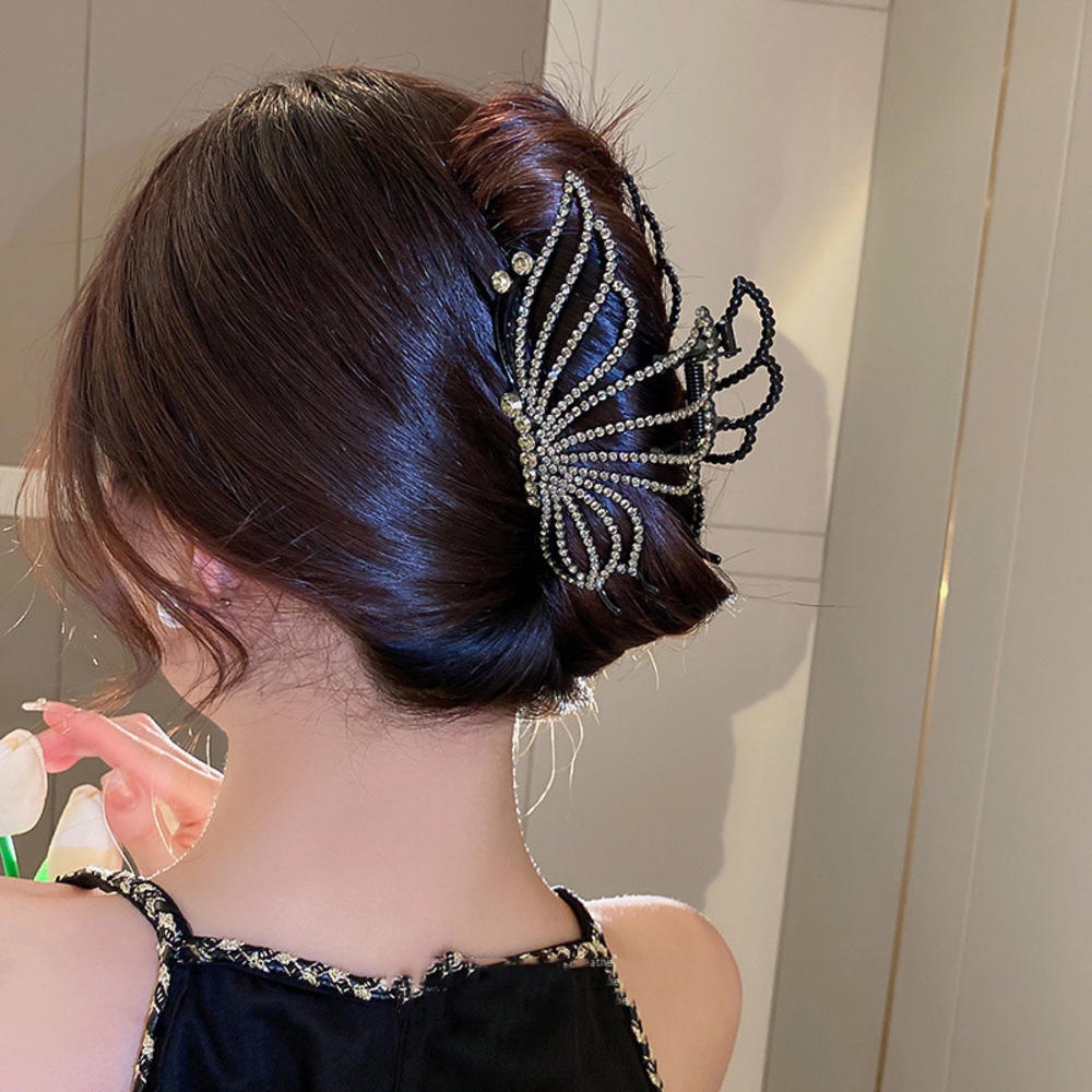 Kẹp TóC HìNh BướM ĐíNh Kim Cương Giả ThờI Trang Cho Nữ