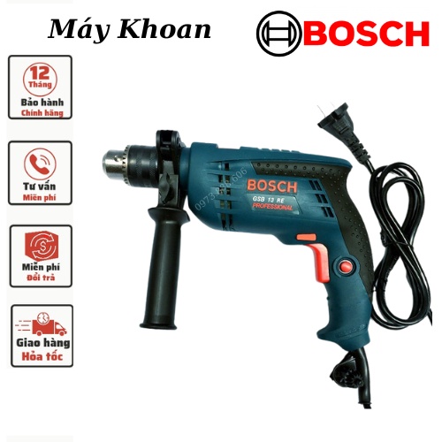 Máy Khoan Bosh 13RE, Máy Khoan Tường Bê Tông, Khoan Sắt, Khoan Gỗ , Bắt Vít Đảo Chiều - Nhỏ Gọn, Công Suất Lớn