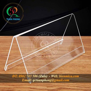 Bộ 10 Kệ Mica chữ A 2 mặt - Mica  dầy 2mm - Biển tên, Bảng tên chức danh để bàn