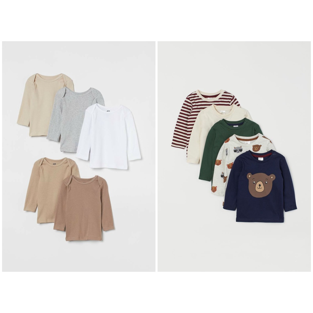 Set 5 áo nâu beige HM H&M_hàng chính hãng authentic