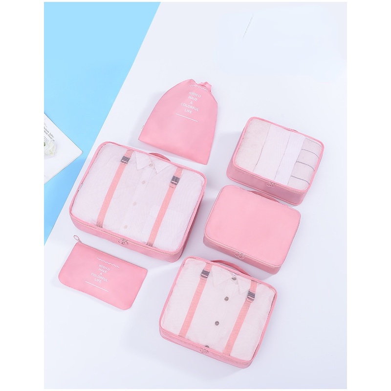 Bộ 6 Túi Đựng Đồ Du Lịch Chống Thấm Nước Chất Lượng Cao