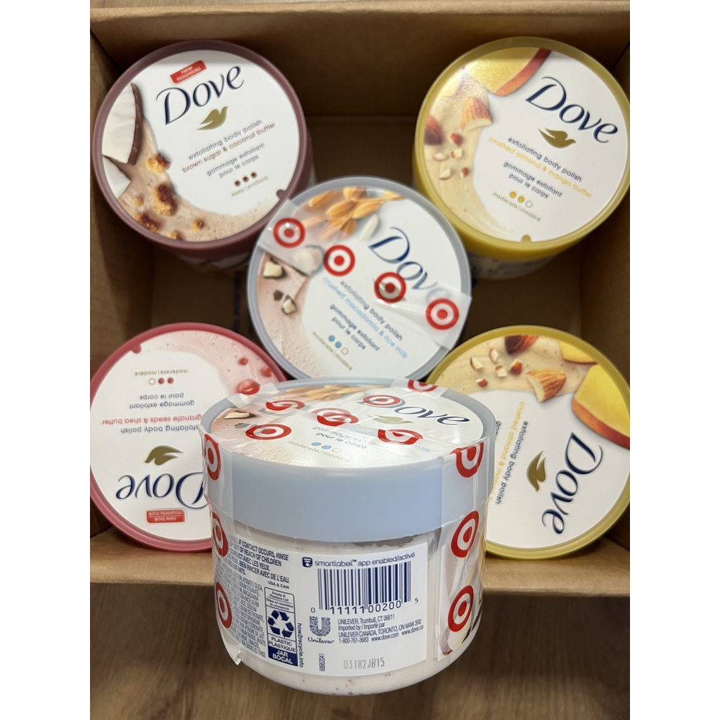[BẢN MỸ] Tẩy Tế Bào Chết Dove Exfoliating Body Polish Crushed Almond &amp; Mango Butter new look nouveau look 298g