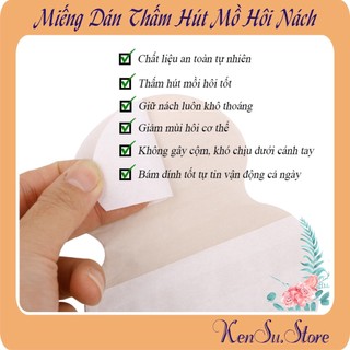 Miếng Dán Thấm Hút Mồ Hôi vùng Nách khử Mùi