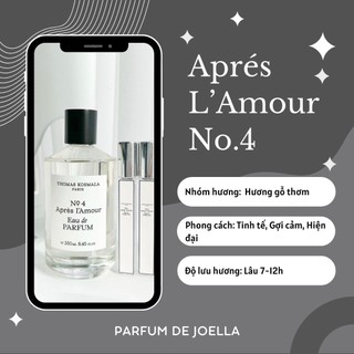 Mẫu thử 10ml nước hoa unisex thomas kosmala apres l'amour no 4 edp hot trend chiết