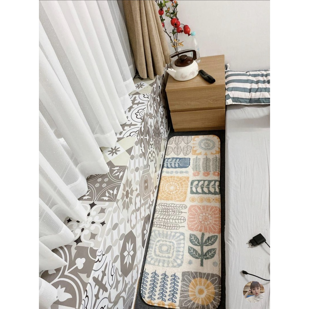 Thảm lau chân Thảm trải sàn chất liệu LÔNG CỪU cao cấp họa tiết trang trí siêu xinh - 50x120