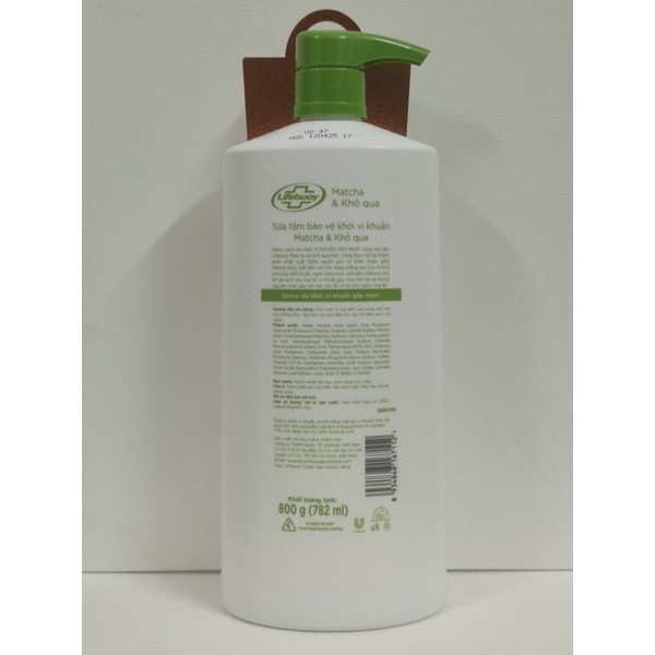 Sữa tắm Lifebuoy Detox Matcha và Khổ qua 800g, Tràm trà và Muối hồng 850g