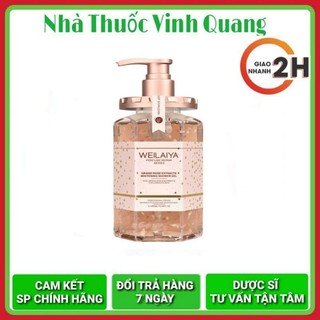 Sữa Tắm Tủy Mật Hoa Hồng Damask Weilaiya hương nước hoa mê đắm, làm sạch cấp ẩm cho da [SP Chính Hãng]