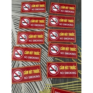 Decal Dán Cấm Hút Thuốc 10x20cm