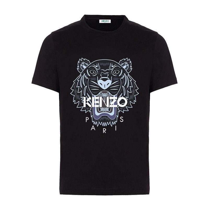 Kenzo Áo Thun Ngắn Tay Form Rộng In Hình Đầu Hổ Thời Trang Dành Cho Nữ