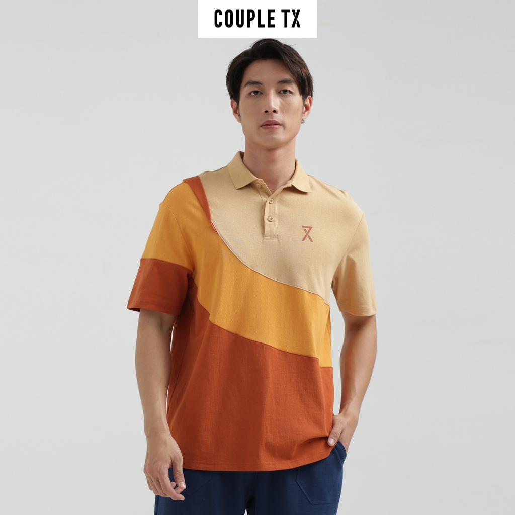 Áo Polo Nam Couple TX Relax Fit Phối Màu Đắp Vai MPO 1022