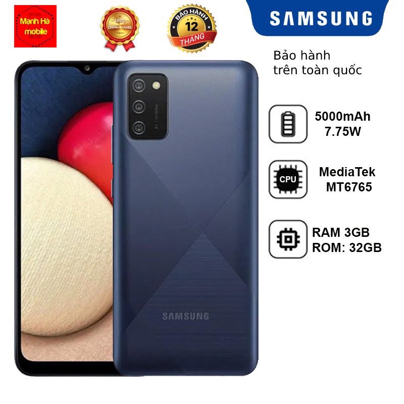 Samsung A03s chính hãng bảo hành 12 tháng trên toàn quốc