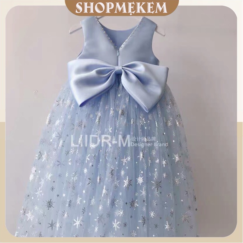 SMK473- VÁY REN XANH BÔNG TUYẾT