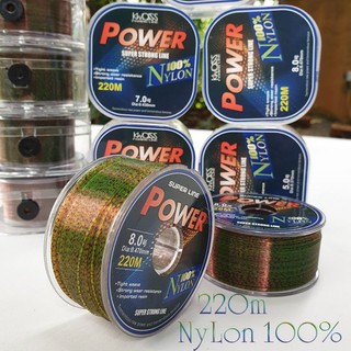 Cước câu cá 3d tàng hình 220m cước câu power dây câu cá 100%