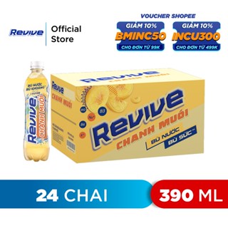 HCM - FREESHIP] Thùng 24 Chai Nước Giải Khát Revive Chanh Muối (390ml/chai