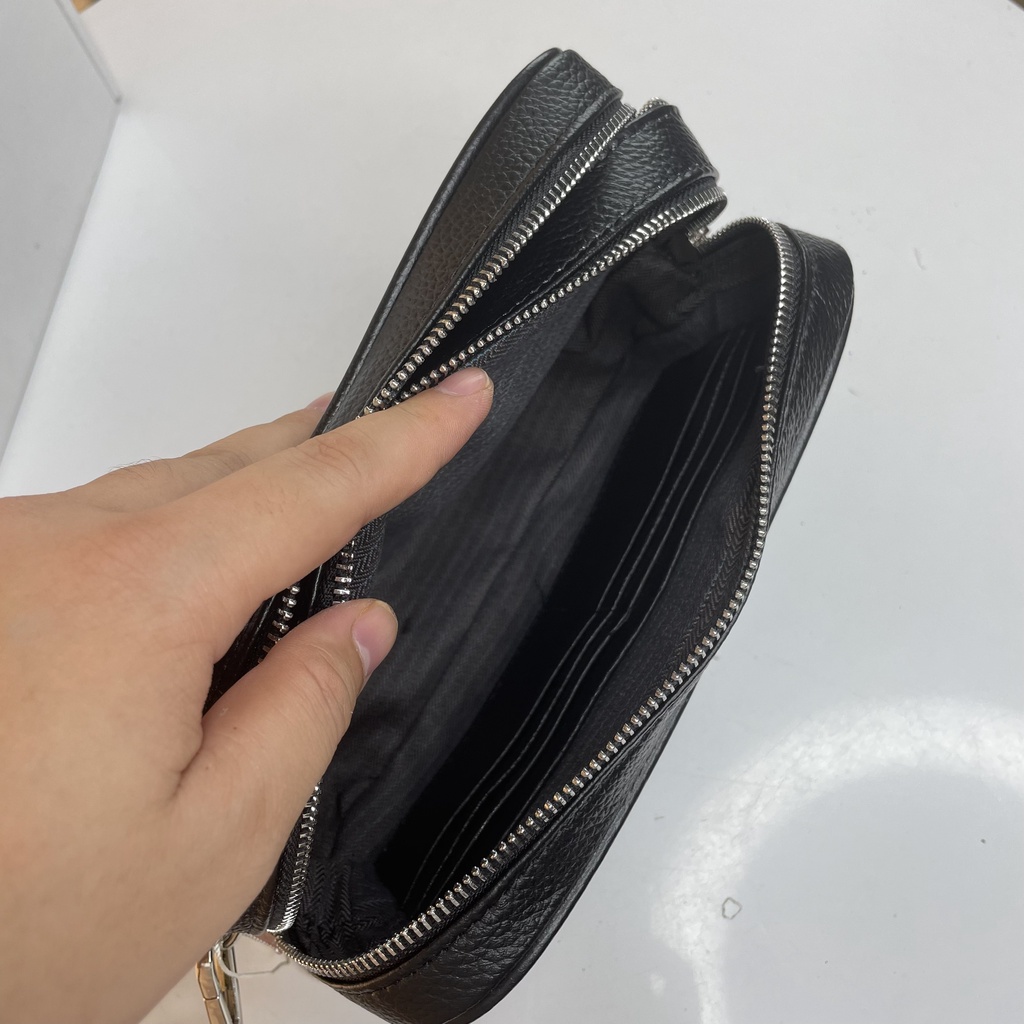 Túi Clutch cầm tay 2 ngăn khóa số an toàn