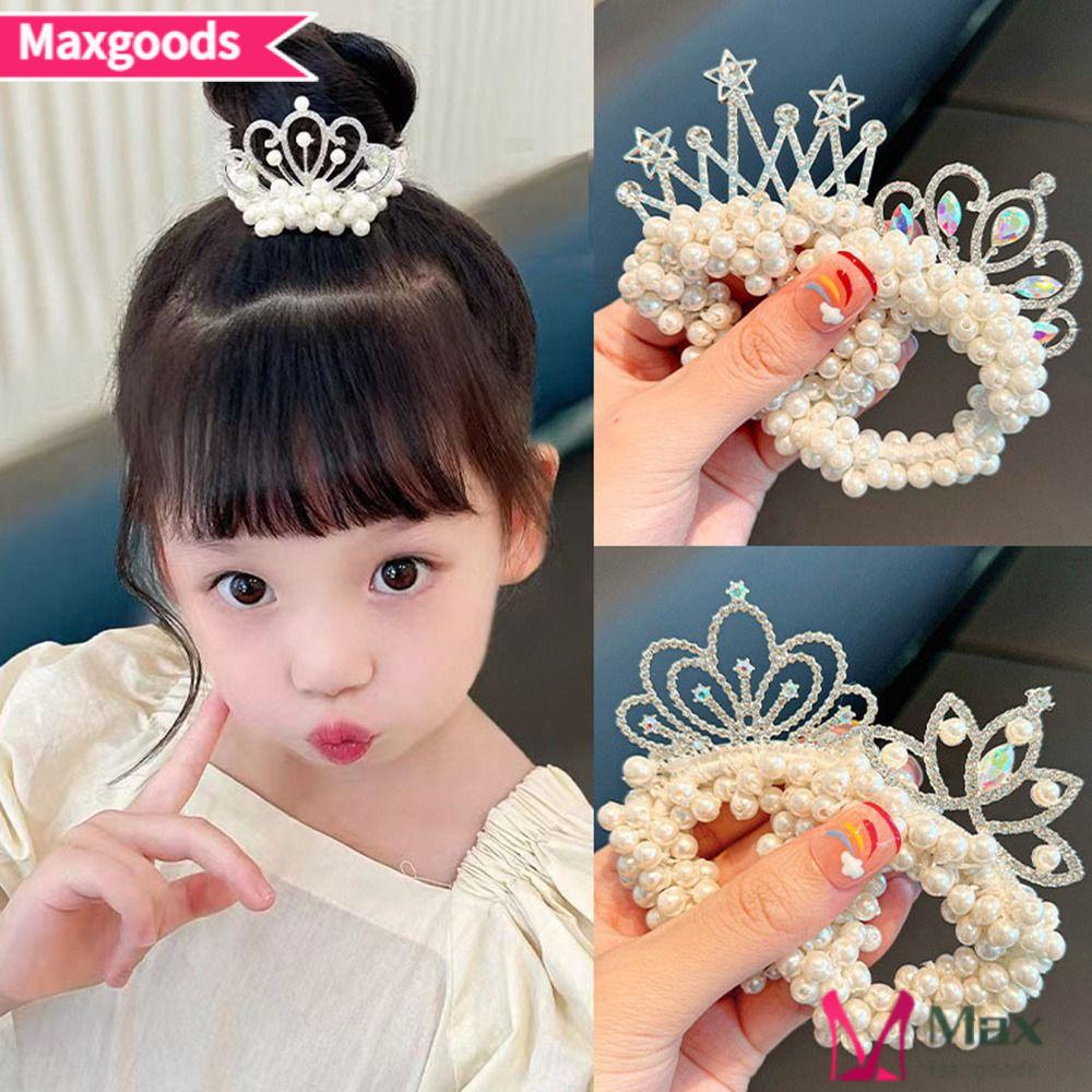 Bộ 2 Dây Cột Tóc Co Giãn Thiết Kế Dễ Thương Cho Bé Gái