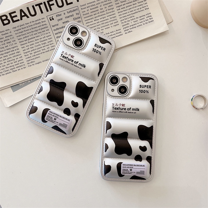 Ốp Điện Thoại Mềm Chống Sốc In Họa Tiết Bò Sữa Cho iphone 14 pro max / 11 / 12 / 13 pro max 7 / 8plus / X / XR / XSMAX