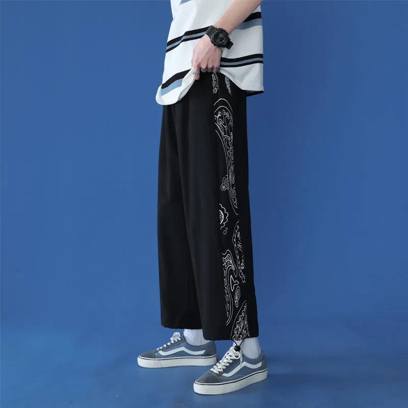 Bộ Đồ Thể Thao lelakidrypantz xxl Size S Mùa Hè Hàn Quốc Mỏng Dáng Rộng Họa Tiết Hoa Đa Năng Cho Nam