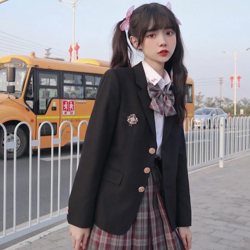 blazer nữ bigsize dày áo khoác hàn quốc Áo Khoác Đồng Phục Nữ Sinh Nhật Bản Nhiều Màu Sắc